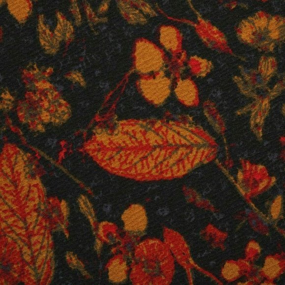 LuLaRoe Nicole Fit‎ & Flare A-Line Dress Black Gold Mustard Red Floral Leaves XS - Picture 11 of 12